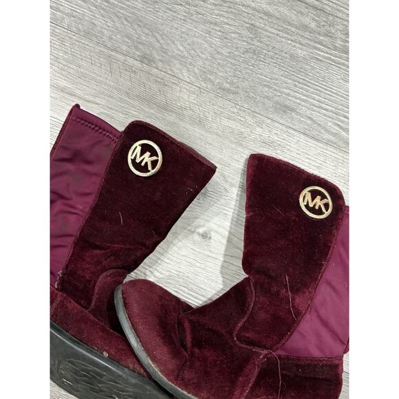 Michael Kors Girls Winter Boots, Suede/Faux Fur Brown Size 10 - Picture 1 of 4